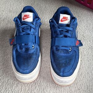 Vtg Nike Vandal Y2K Gym Blue Platform Sneaker Doublestack Women's 10